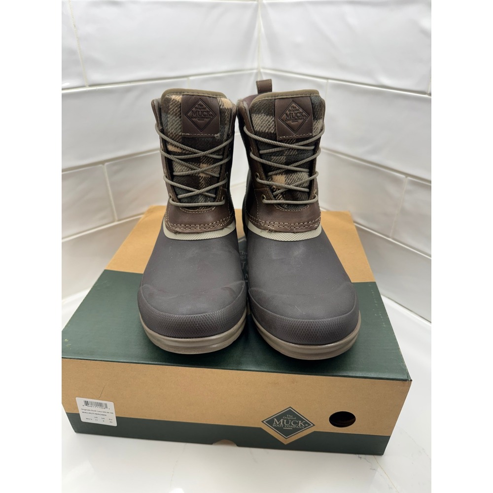 Muck Boot Company Originals Duck Lace Walnut Brown Waterproof Boots Womens 11